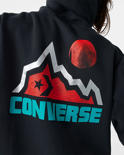 Mountain Moon Pullover Hoodie Converse Black