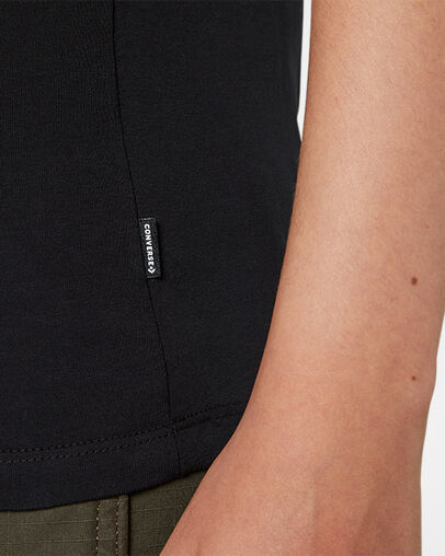 Exist Loudly Embroidery Short Sleeve Converse Black