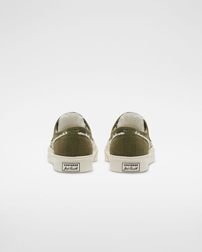 Faux Fur-Lined Leather Jack Purcell Field Surplus/Natural/Egret