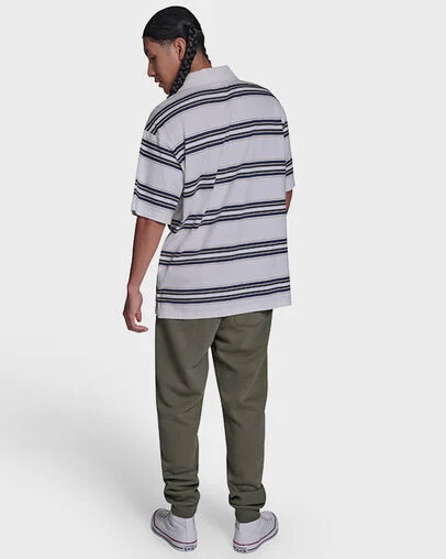 CONS Striped Polo Shirt White 10A Multi, Detail View