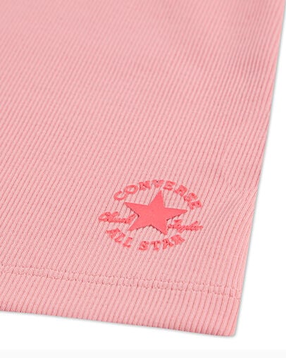 Converse Fold Down Ribbed Short Ok Bloomer Pink, Full Body View