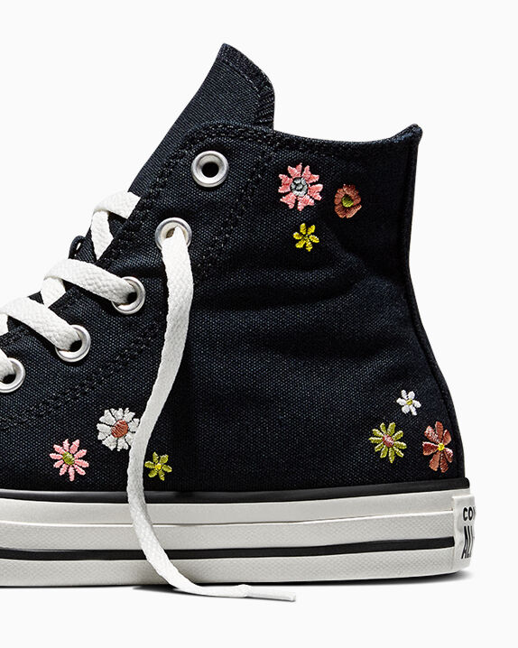 フワフワロングCONVERSE Chuck Taylor All Star Embroidered Florals Women's High Top Shoe
