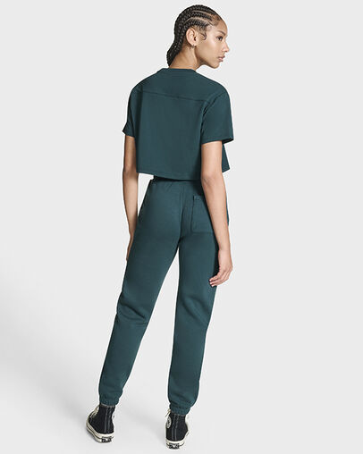 Chuck Taylor All Star Patch Cropped T-Shirt Jaded Teal, Detail View