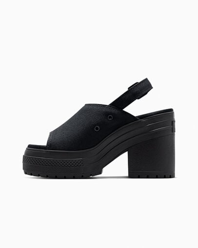 Chuck 70 De Luxe Heel Sandal Platform Black/White/Black, Inner Side View