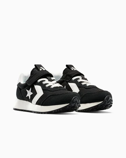 Converse Omega Trainer Easy-On Black/Vintage White/Egret, Top and Side View