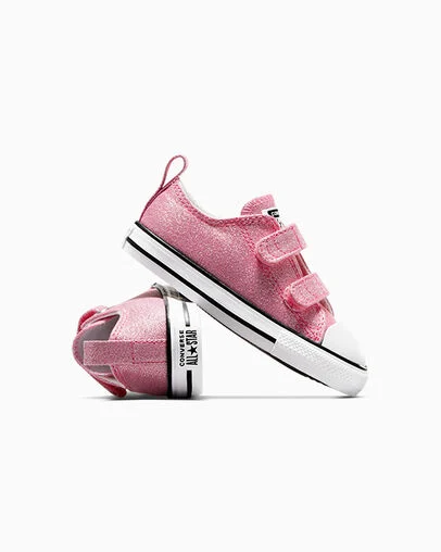 Chuck Taylor All Star Easy-On Prism Glitter Oops Pink/Black/White, Detail Angle View