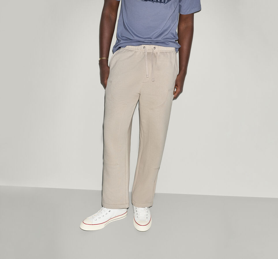 Double Knee Relaxed Sweatpants Papyrus