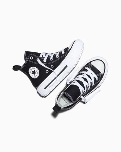 Chuck Taylor All Star Lift Double Stack Platform Black/White/Egret, Angled View