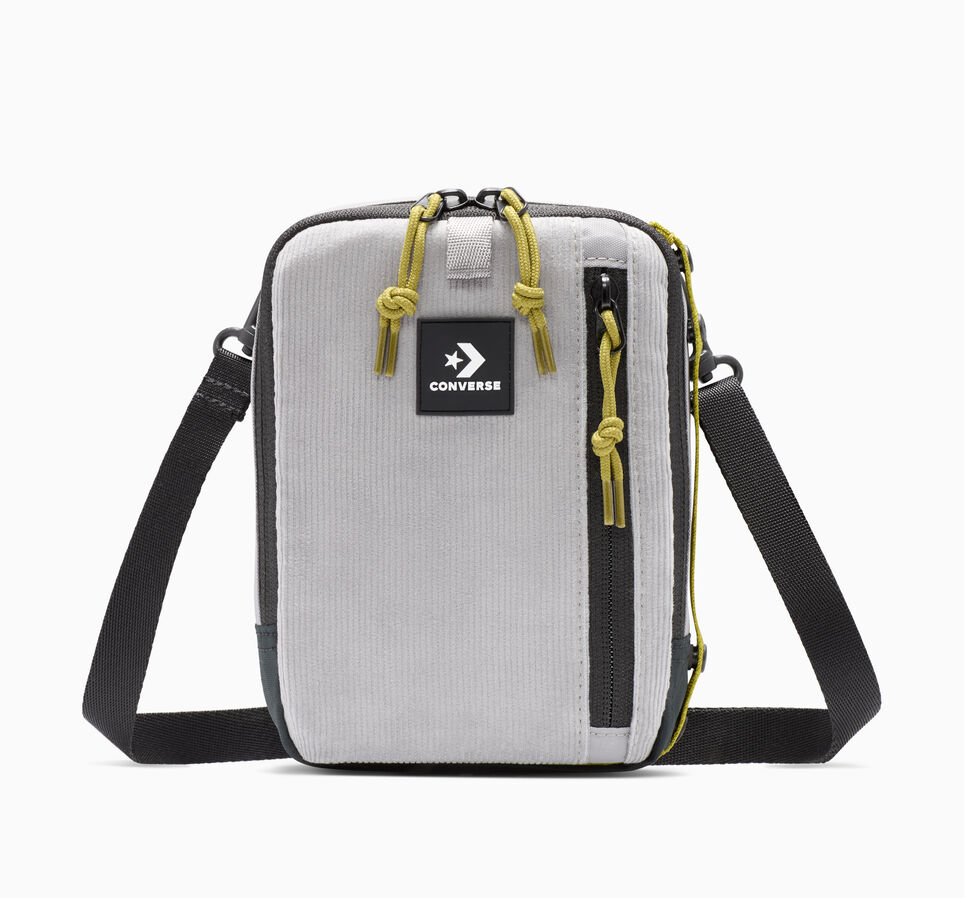 Corduroy Convertible Crossbody Bag Classic Grey