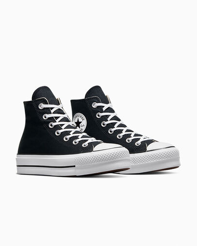 Chuck Taylor All Star Lift Platform Canvas Black/White/White, Top and Side View