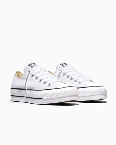 Chuck Taylor All Star Lift Platform Canvas White/Black/White, Top and Side View