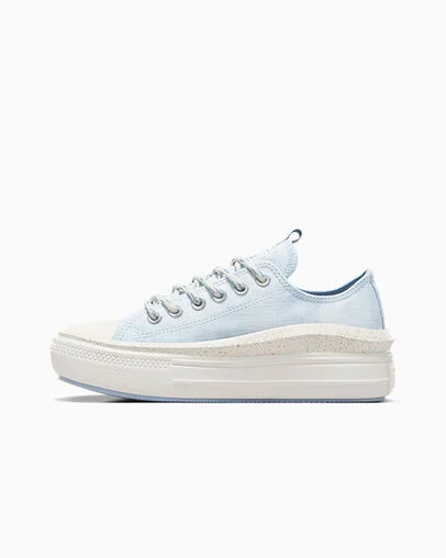 Chuck Taylor All Star Move Platform Washed Canvas Cloudy Daze Blue/Egret/Rainy Daze, Inner Side View
