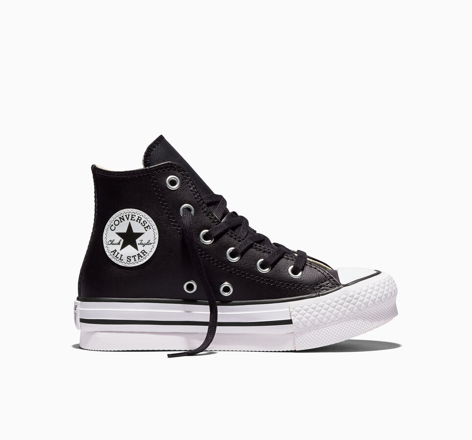Chuck Taylor All Star EVA Lift Platform Leather Black/Natural Ivory/White