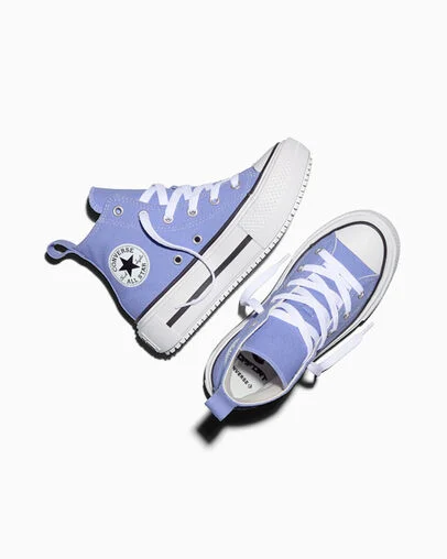 Chuck Taylor All Star Lift Double Stack Platform Very Peri Purple/White/Egret, Angled View