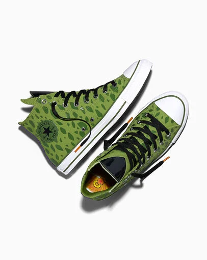 Converse Chuck Taylor All Star x Dragon Ball Z Cell Peridot/Garden Green/White, Angled View
