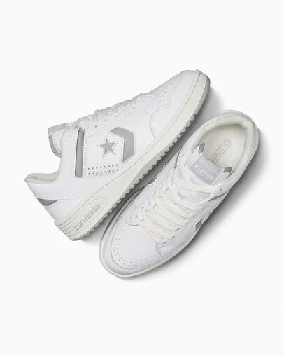 Converse Weapon Leather White/Grey Area/Vintage White, Angled View