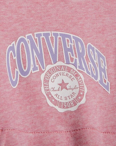 Varsity Pintuck Hoodie Lt Jellyfish Jitter Heather, Full Body View