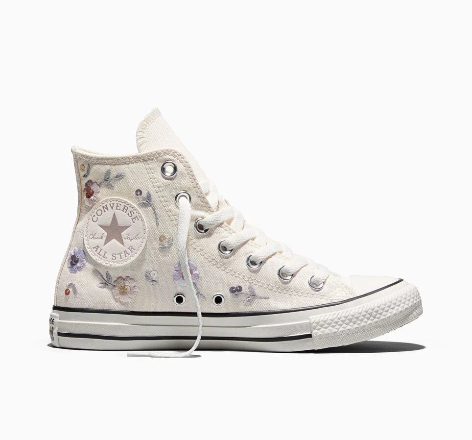 Chuck Taylor All Star Sequin Flowers Vintage White/Black