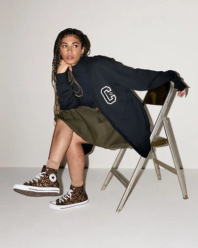 Chuck Taylor All Star Leopard Incensed/Black/White, On Foot Shot 1