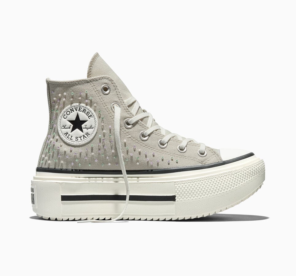 Chuck Taylor All Star Lift Double Stack Platform Beads Sage Smoke Green/Egret/Black
