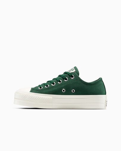 Chuck Taylor All Star Lift Platform Colorful Suede Branch Out/Branch Out/Egret, Inner Side View