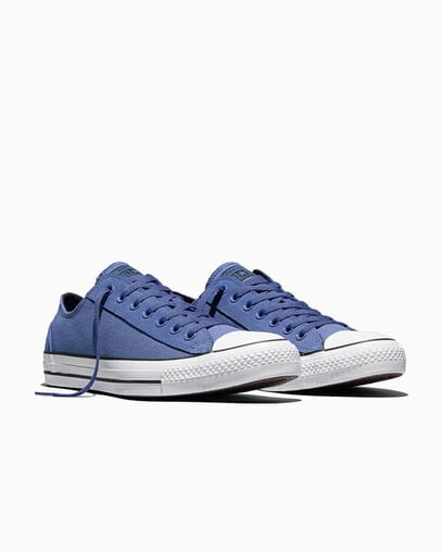 Chuck Taylor All Star Canvas & Suede Indigo Storm/Obsidian Blue/White, Top and Side View