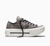 Chuck Taylor All Star Lift Double Stack Distressed Plaid and Lace Pavemint/Vintage White/Black