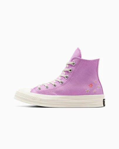 Chuck 70 Little Flowers Grape Fizz/Egret/Egret, Inner Side View