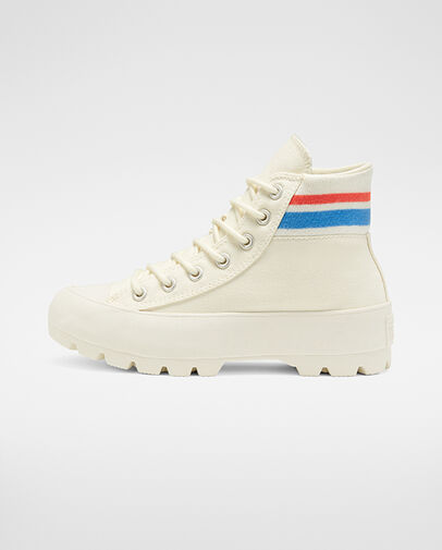 Lugged Varsity Chuck Taylor All Star Egret/Vermilion Red/Coast