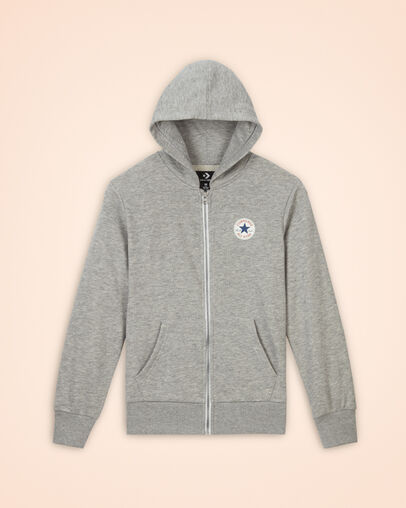 Printed Chuck Patch Full Zip Dark Grey Heather