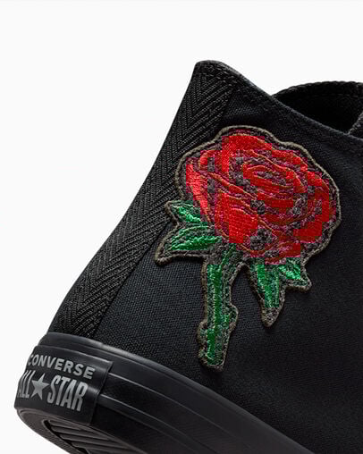 Chuck Taylor All Star Rose Black/Red/Green, Detail Angle View