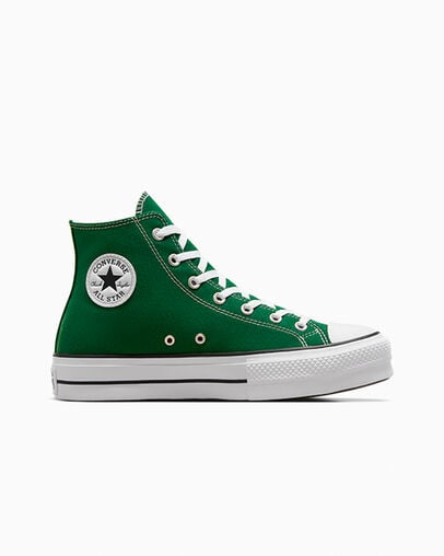 Chuck Taylor All Star Lift Platform Midnight Clover/White/Black, Outer Side View