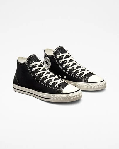 CONS Chuck Taylor All Star Pro Black/Black/Egret, Angled View