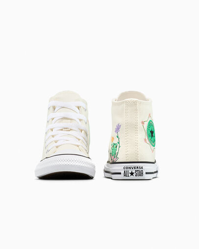 Chuck Taylor All Star Lily Pad Egret/White/Black, Heel View