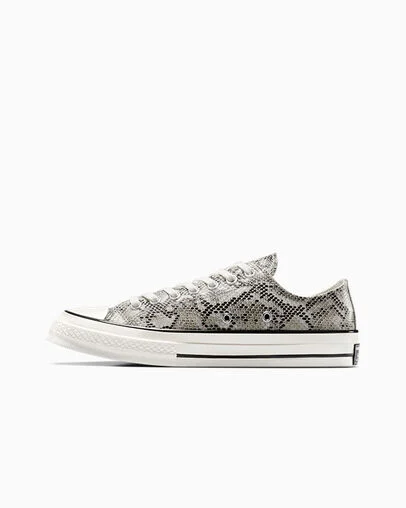 Chuck 70 Faux Snakeskin Low Top Pale Surplus/Egret/Black, Inner Side View
