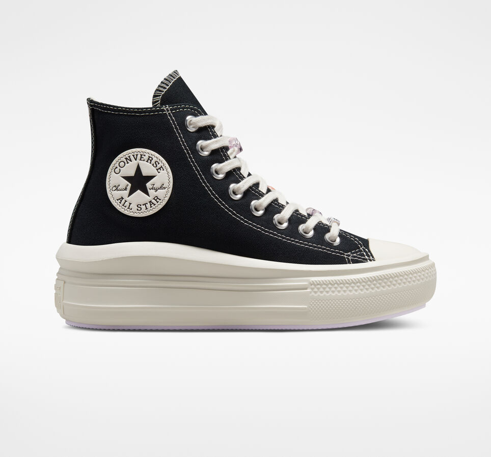 Chuck Taylor All Star Move Platform Pop Words Black/Egret/Vapor Violet