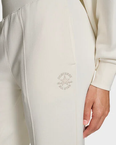 Split Leg Knit Pant Egret, Detail View