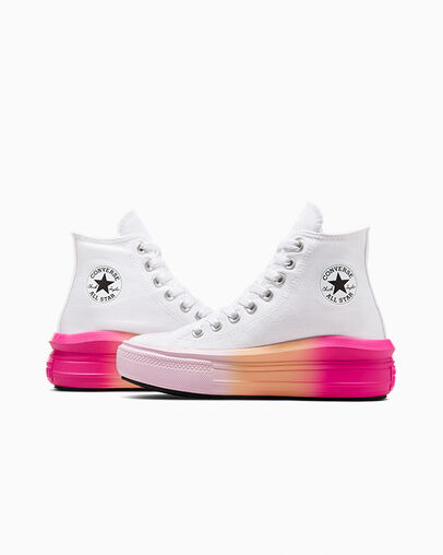 Chuck Taylor All Star Move Platform Bright Ombre White/Stardust Lilac, Detail Angle View