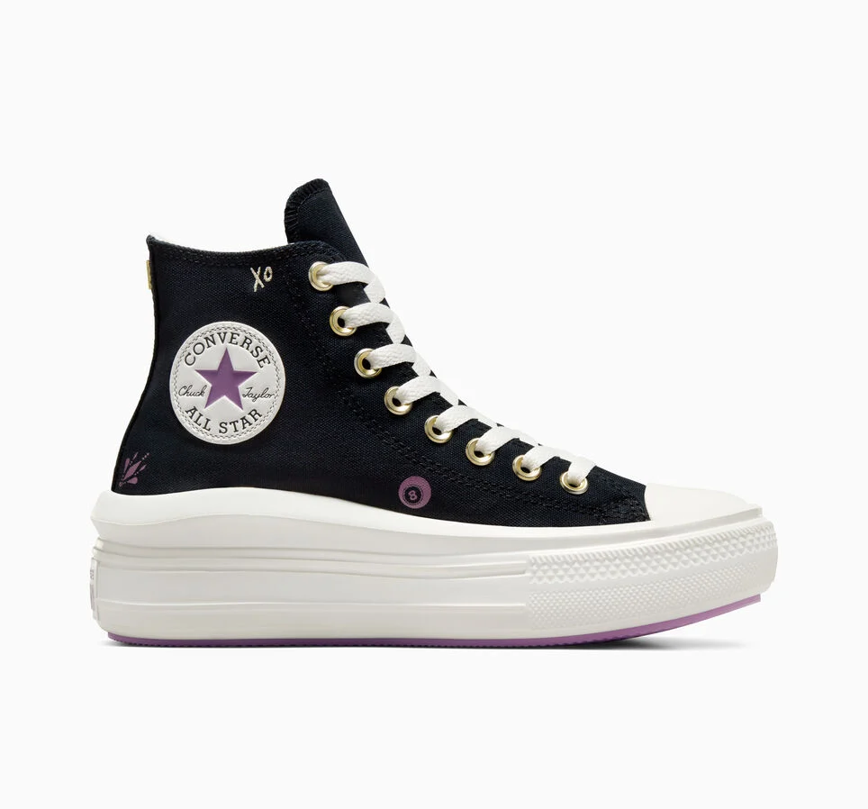 Chuck Taylor All Star Move Platform Tiny Tattoos Black/Dreamy Dahlia/Egret