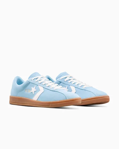 All Star Classic Trainer Suede Blue It/Vintage White/Gum, Top and Side View
