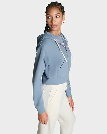 Retro Chuck Taylor Full-Zip Hoodie Yeti Breath Blue, Full Body View