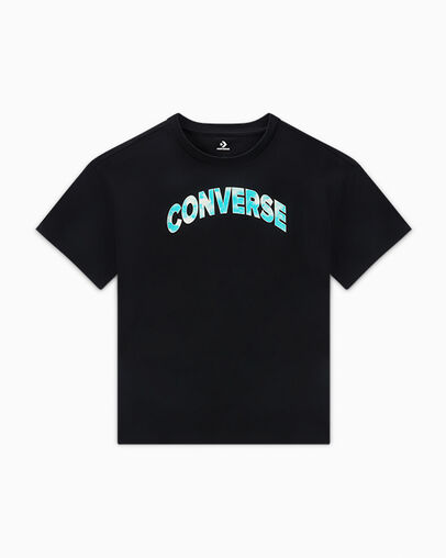 Tie-Dye Logo T-Shirt Converse Black, Front View