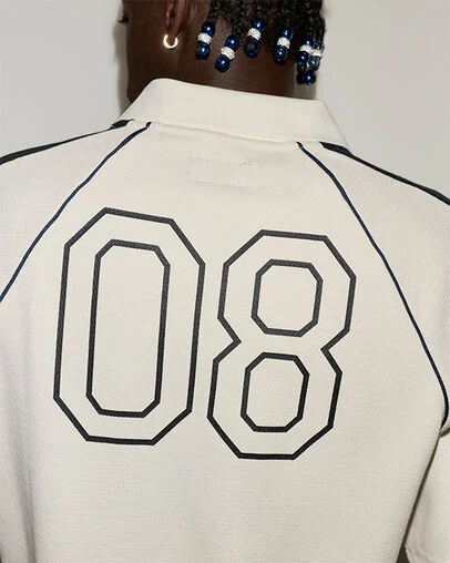 Retro Jersey Polo Converse Egret