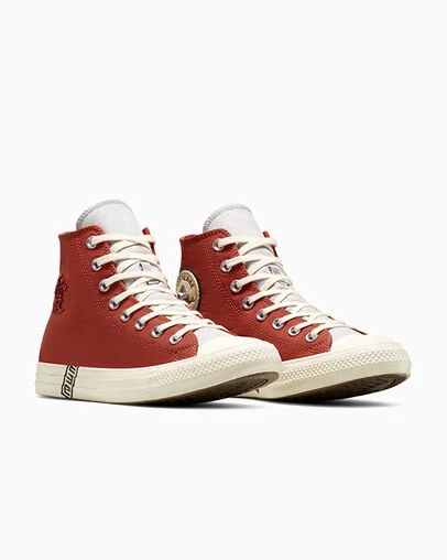 Converse x NARUTO SHIPPUDEN Gaara Chuck Taylor All Star Ritual Red/Natural Ivory/Black, Top and Side View