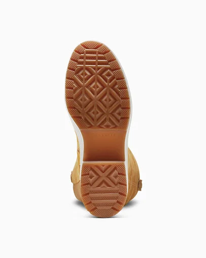 Chuck 70 De Luxe Heel XXHi Platform Western Gingersnap/Egret/Gum Honey, Outsole View