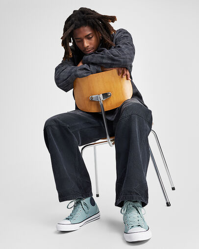 Chuck Taylor All Star Polyester & Suede Mountain Teal/Midnight Pass, On Foot Shot 2