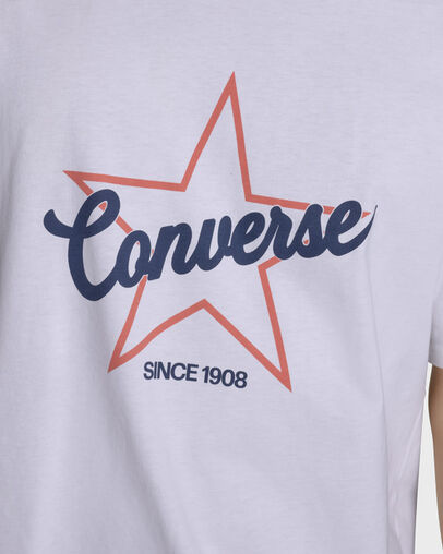 Star Outline T-Shirt White, Detail View