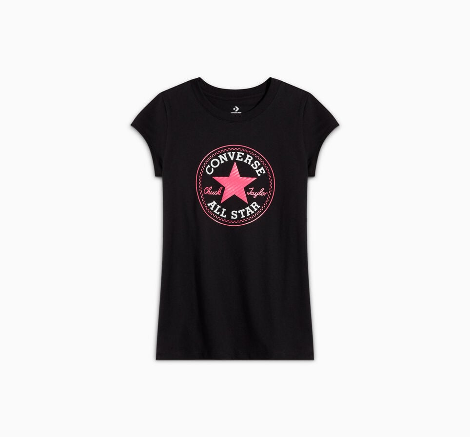 Shimmer Chuck Taylor Patch T-Shirt Black