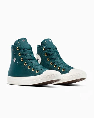 Chuck Taylor All Star Cosmic Embroidery Jaded Teal/Egret, Outer Side View