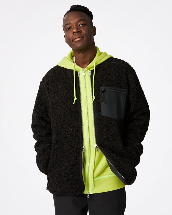 converse fleece jacket